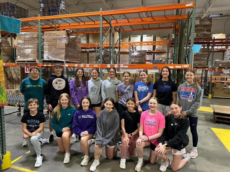 Troy Public Schools Life Skills Class Volunteers at Second Harvest